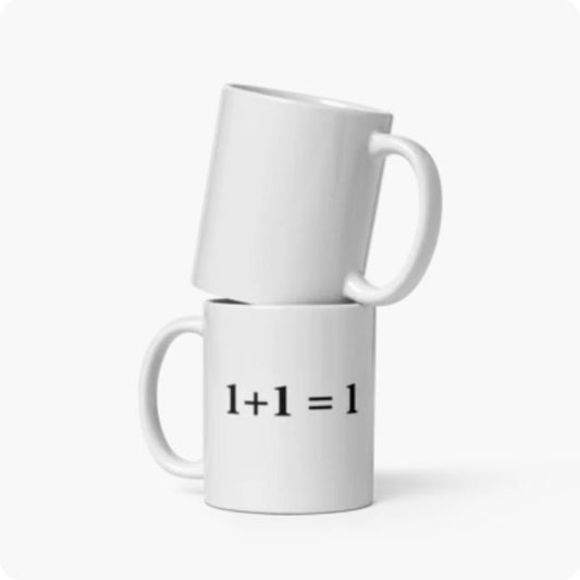 D. White Glossy Mug